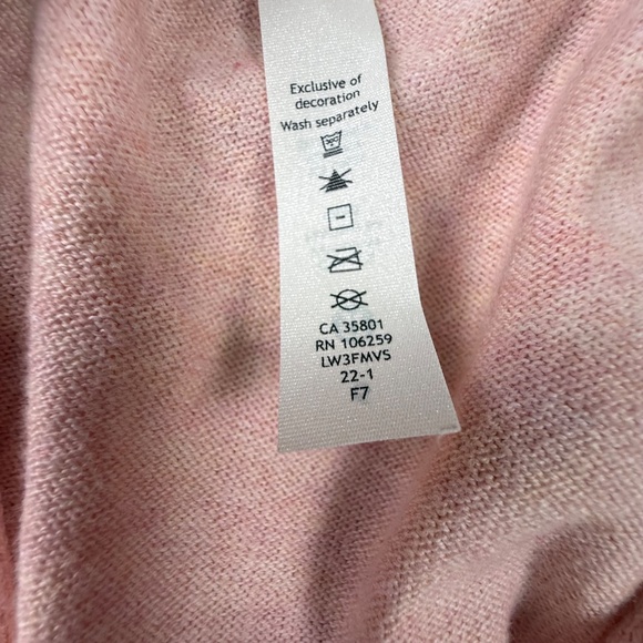 Lululemon Crossover Ribbed Waist Sweater, Heather Dew Pink Sz 6 Fall, Cashmere - Picture 7 of 13